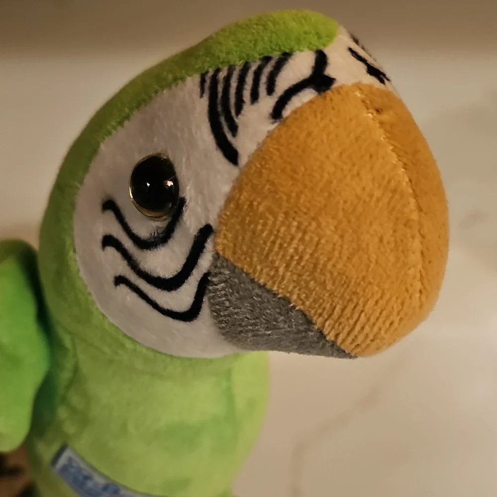 Xcaret Mexico Parrot Plush Toy Green Yellow Blue Single Unit